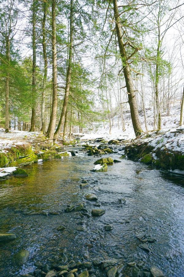 Secluded Streamside Home With Hot Tub Margaretville Exterior photo