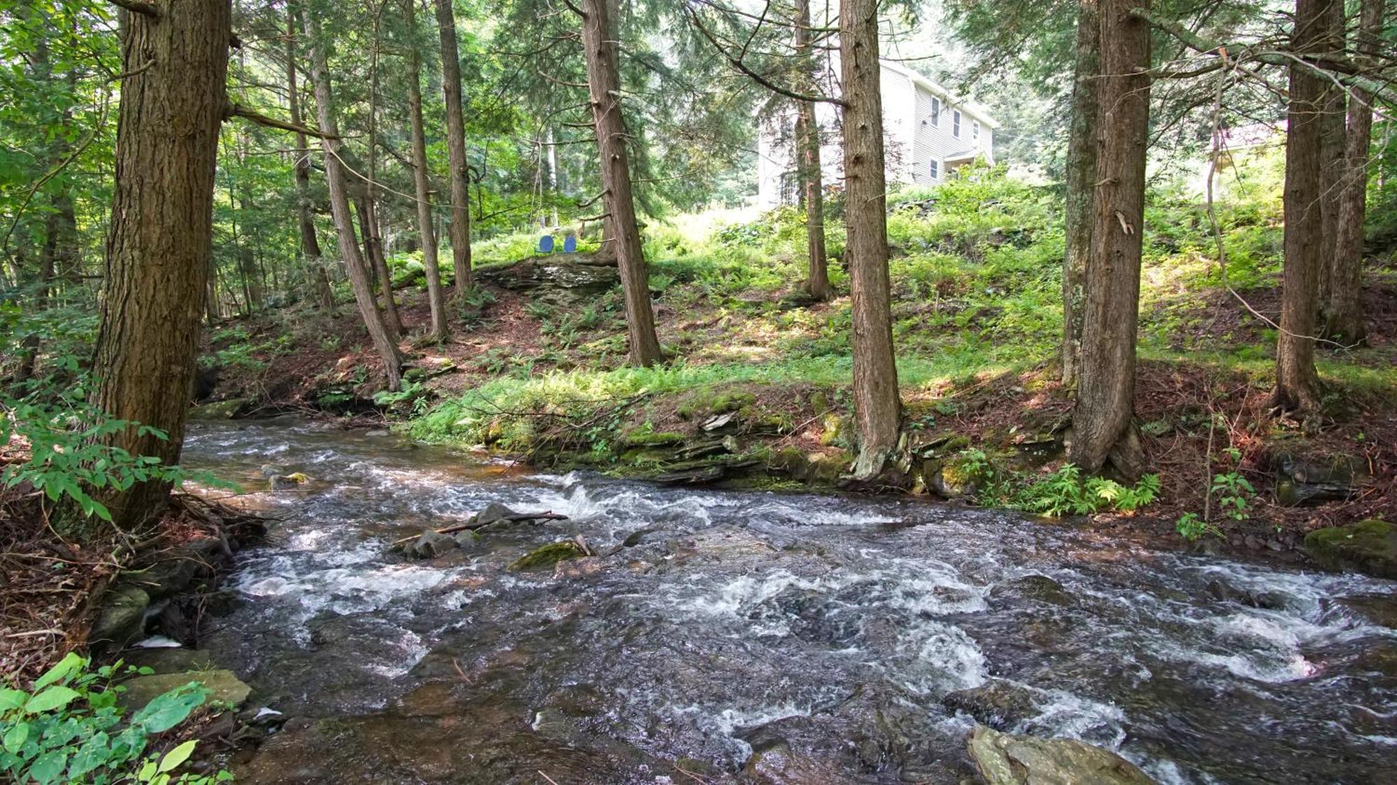 Secluded Streamside Home With Hot Tub Margaretville Exterior photo